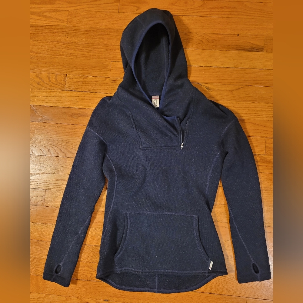 Stio Dark Blue Hooded Jacket Swearshirt
